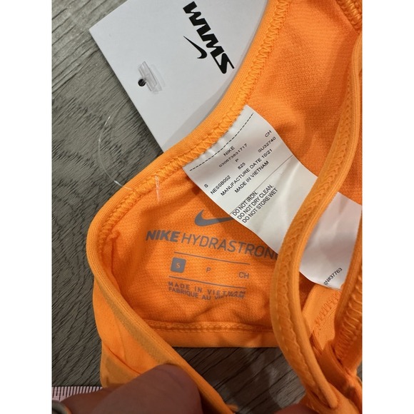 (2) Women's Nike HYDRASTRONG Bikini Tops Pink Orange Size Small NWT - Picture 7 of 10